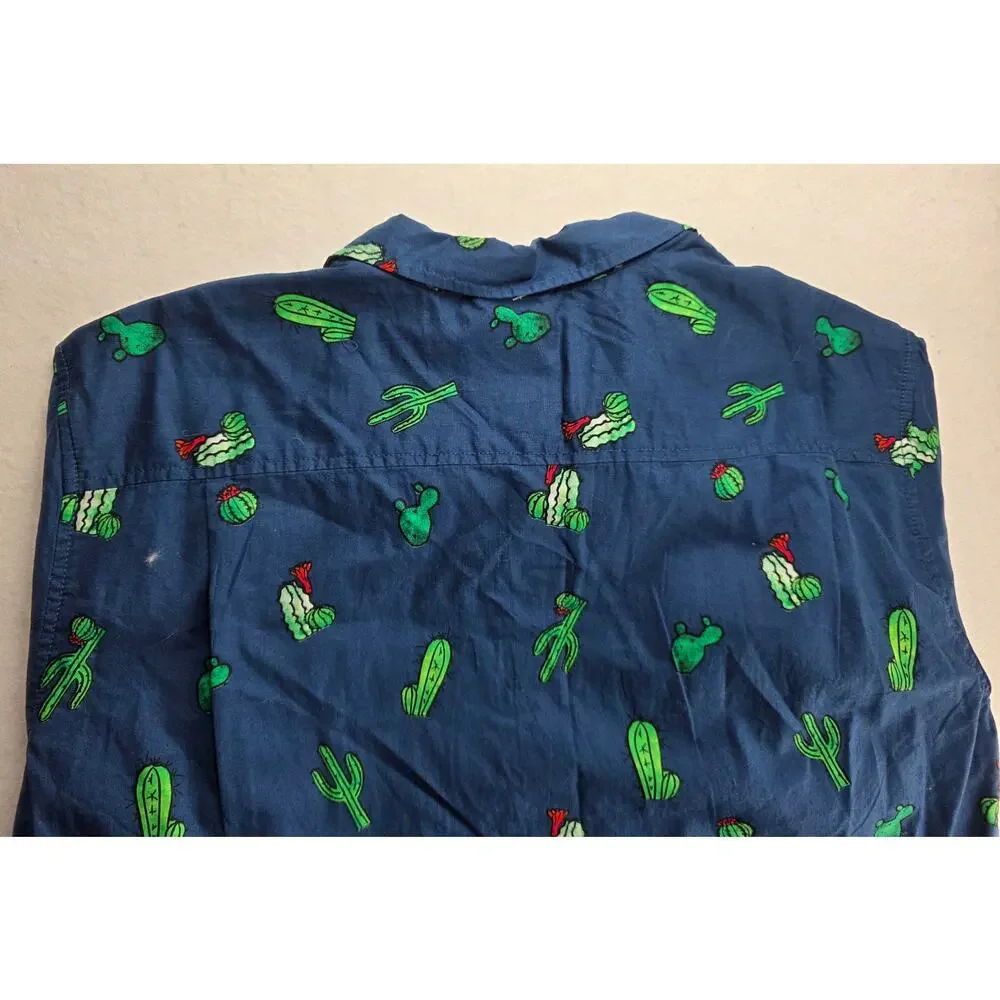 Pacsun Modern Amusement Cactus Casual Short Sleeve Button Down Size XL NWT